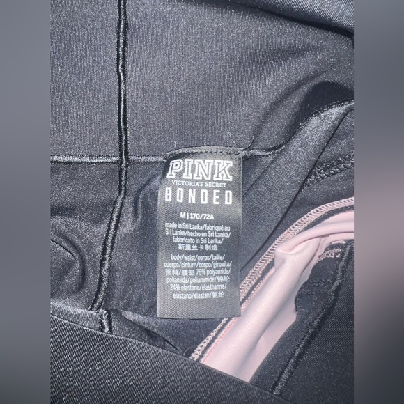 Victoria’s Secret P!nk size M yoga/work out pants black and pink - Picture 4 of 10